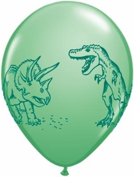 Picture of HELIUM FILLED SINGLE 11" BALLOON - PRINTED -  DINOSAURS