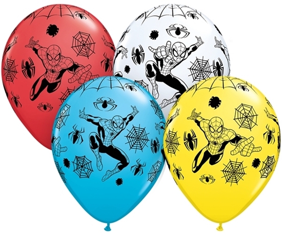 Image sur HELIUM FILLED SINGLE 11" BALLOON - PRINTED -  LICENSE - SPIDER MAN