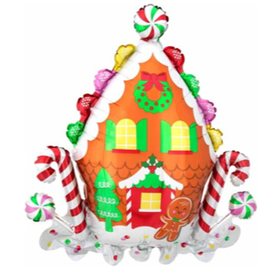 Image sur 30" GINGERBREAD HOUSE SUPER SHAPE