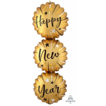 Picture of HAPPY NEW YEAR SATIN BURST SUPER SHAPE