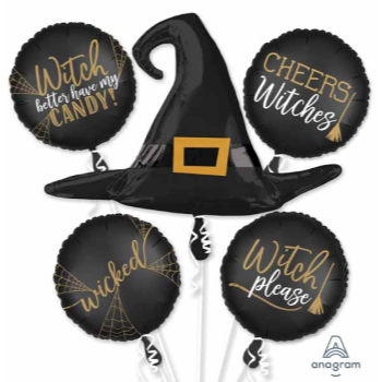 Picture of BALLOON - WITCH SILHOUETTE FOIL BOUQUET