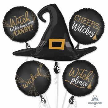 Image de BALLOON - WITCH SILHOUETTE FOIL BOUQUET
