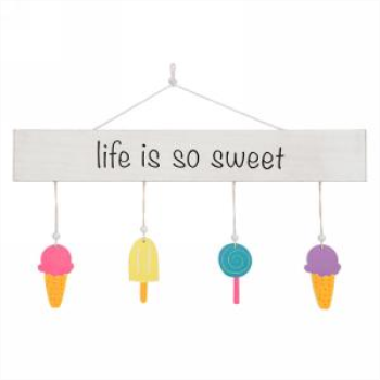 Image de HANGING PLAQUE - LIFE IS SO SWEET