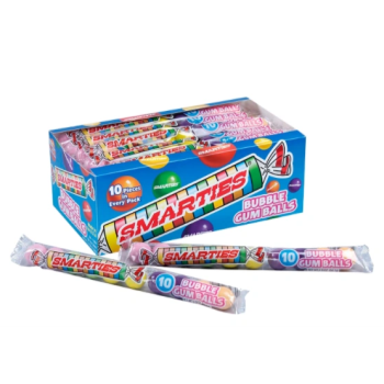 Picture of 1 PACK GUMBALL TUBE - SMARTIES - 10CT