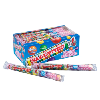 Image de 1 PACK GUMBALL TUBE - SMARTIES - 10CT