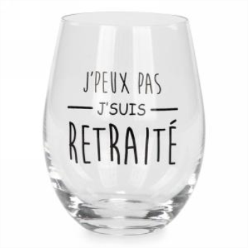 Image de DECOR - J'SUIS RETRAITÉ STEMLESS WINE GLASS