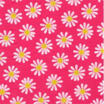 Image de DAISIES ON FUCHSIA - LUNCHEON NAPKINS