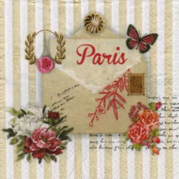 Picture of LETTER FROM PARIS - LUNCHEON NAPKINS
