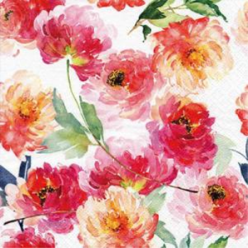 Image de PINK FLORAL - LUNCHEON NAPKINS