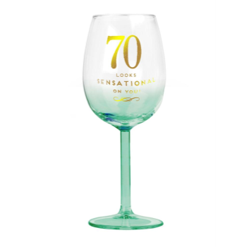Image de 70TH WINE GLASS - SENSATIONAL GREEN WINE GLASS