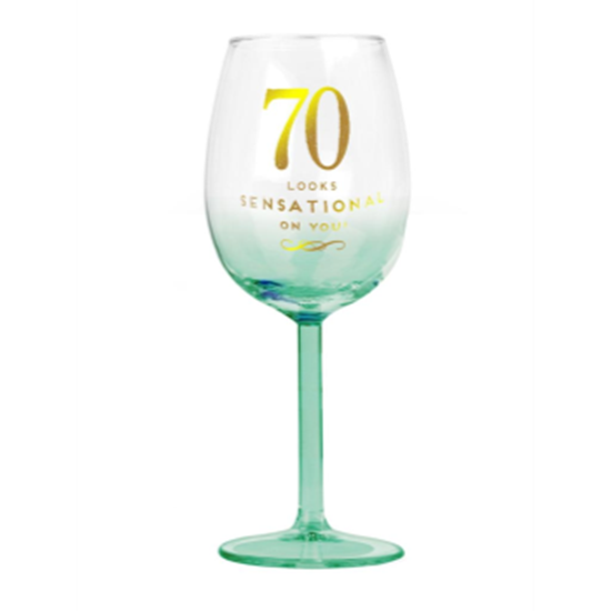 Image sur 70TH WINE GLASS - SENSATIONAL GREEN WINE GLASS