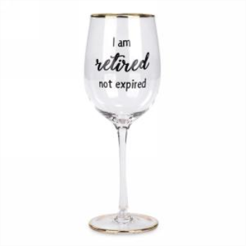 Image de DECOR - GOLD EDGE WINE GLASS - RETIRED...NOT EXPIRED