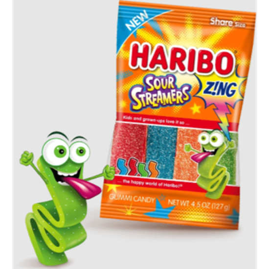 Picture of 1 PACK HARIBO ZING SOUR STREAMERS