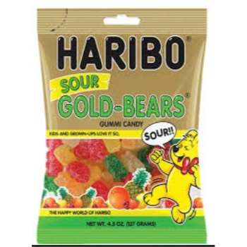 Image de 1 PACK HARIBO SOUR GOLD BEARS