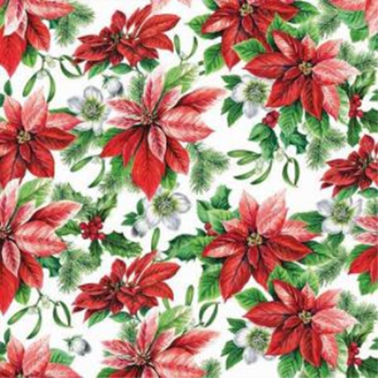 Image sur TABLEWARE - POINSETTIA LUNCHEON NAPKINS