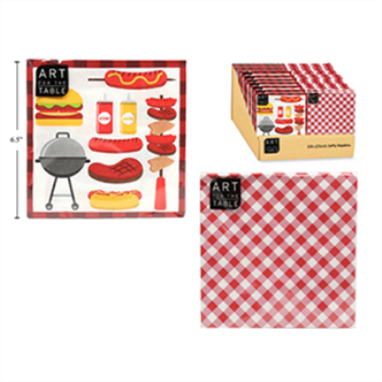 Picture of RED GINGHAM/BBQ LUNCHEON NAPKINS