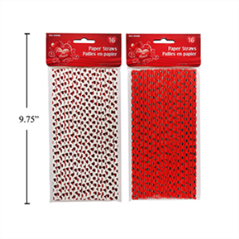 Image de DECOR - VALENTINE'S DAY PAPER STRAWS