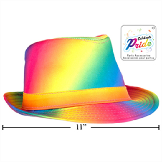 Picture of PRIDE RAINBOW FEDORA HAT