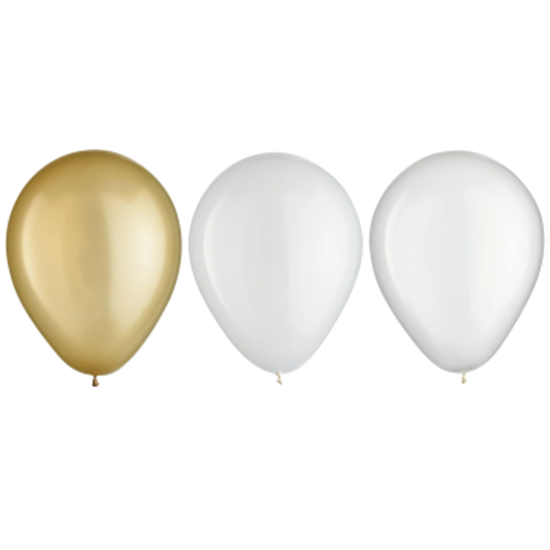 Image sur 5" GOLDEN ASSORTED LATEX BALLOONS