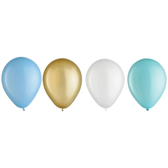 Image sur 5" PASTEL BLUE ASSORTED LATEX BALLOONS