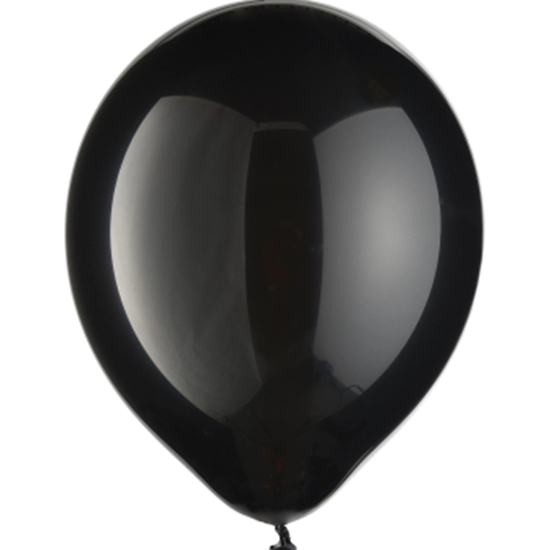 Image sur 12" BLACK LATEX BALLOONS 72/PKG