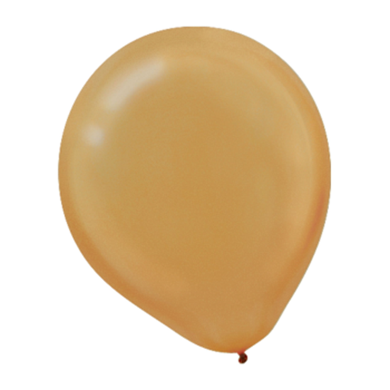 Image sur 12" GOLD PEARL LATEX BALLOONS 72/PKG