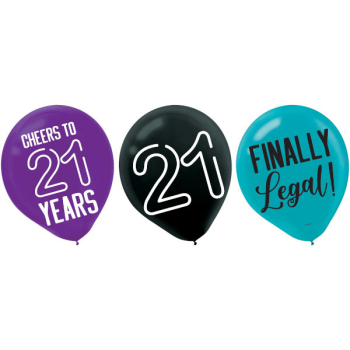 Picture of 21st - FINALLY 21 LATEX BALLOONS