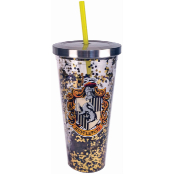 Picture of HARRY POTTER - HUFFLEPUFF LARGE CUP WITH STRAW