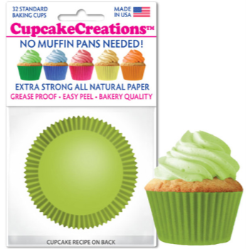 Picture of BAKING CUPS - STANDARD - LIME GREEN 32/PKG