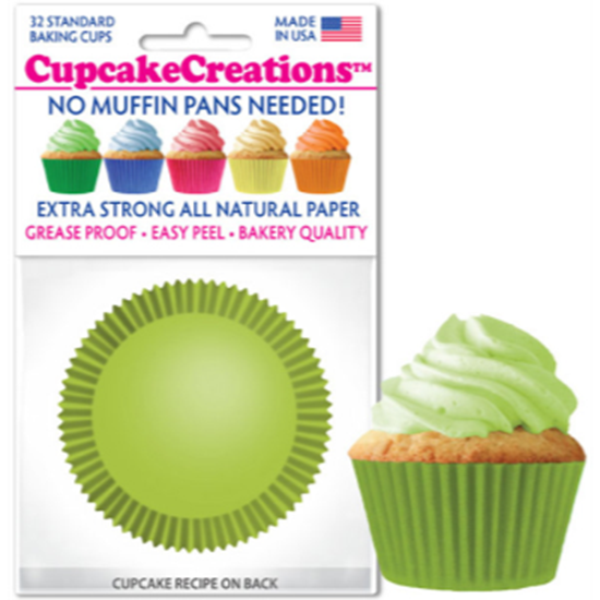 Picture of BAKING CUPS - STANDARD - LIME GREEN 32/PKG
