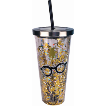Picture of HARRY POTTER - LARGE CUP WITH STRAW GLASSES