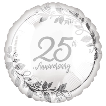 Picture of 18" FOIL - 25TH ANNIVERSARY 