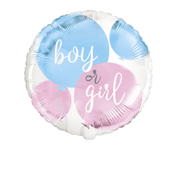 Picture of 18" FOIL - GENDER REVEAL - BOY OR GIRL