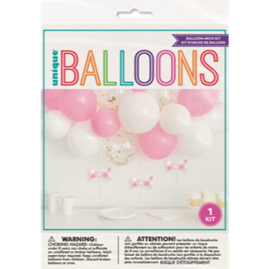 Image sur DECOR - 1st BIRTHDAY PINK GINGHAM - BALLOON ARCH KIT