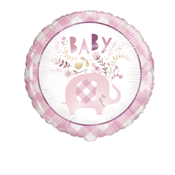 Image de 18" FOIL - PINK FLORAL ELEPHANT