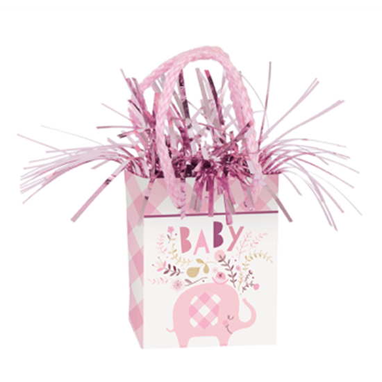 Image sur BABY PINK FLORAL ELEPHANT BALLOON WEIGHT