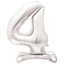 Image de 30" STANDING NUMBER BALLOON - 4 SILVER ( AIR FILLED )