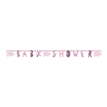 Image de PINK FLORAL ELEPHANT JOINTED BANNER