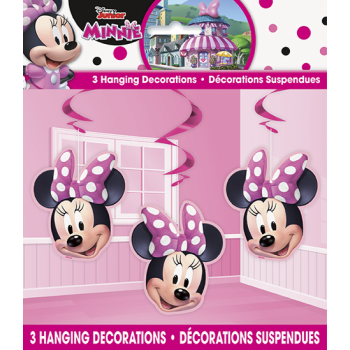 Image de MINNIE MOUSE HANGING SWIRL DECORATION - 3/PK