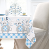 Picture of BLUE FLORAL ELEPHANT TABLE COVER