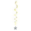 Image sur DECOR - SILVER AND GOLD HANGING STAR SWIRLS 