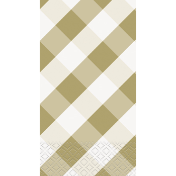 Image de GOLD GINGHAM GUEST TOWELS