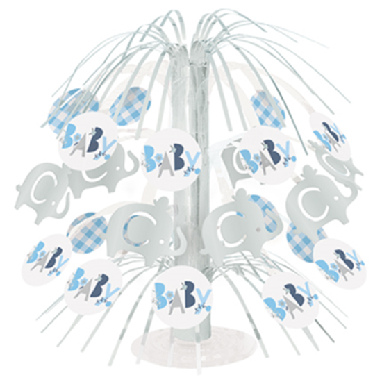 Image sur BLUE FLORAL ELEPHANT CASCADE CENTERPIECE