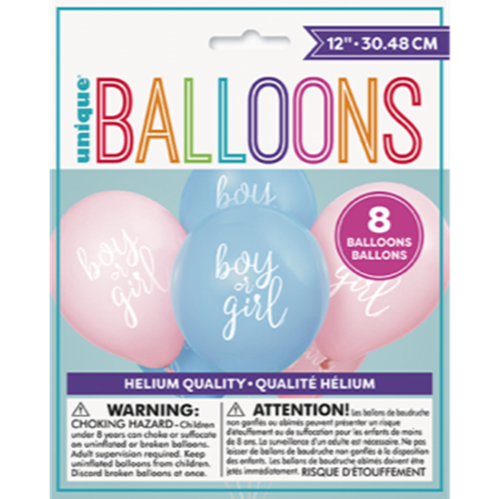 Picture of GENDER REVEAL - 12" LATEX BALLOONS