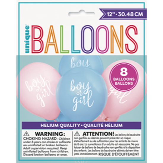 Image sur GENDER REVEAL - 12" LATEX BALLOONS