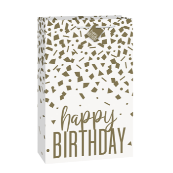 Picture of CONFETTI GOLD BIRTHDAY JUMBO GIFT BAG