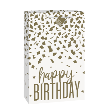 Image de CONFETTI GOLD BIRTHDAY JUMBO GIFT BAG