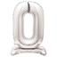 Picture of 30" STANDING NUMBER BALLOON - 0 SILVER ( AIR FILLED )
