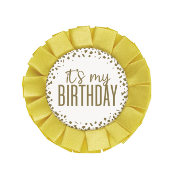 Image de WEARABLES - CONFETTI GOLD IT'S MY BIRTHDAY BADGE