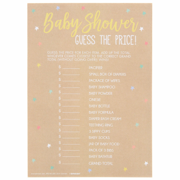 Picture of DECOR - BABY SHOWER PRICE GAME